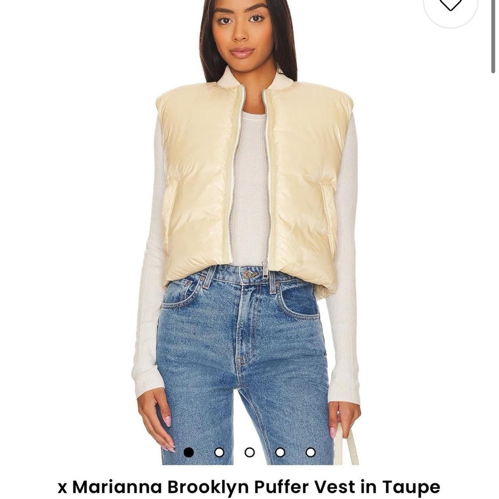 Revolve L’Academie Cream Puffer Vest
